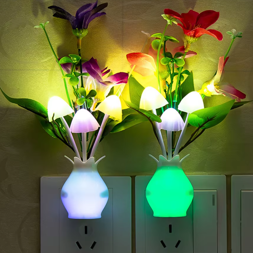 Mushroom Flower Bouquet Plug-In Nightlight