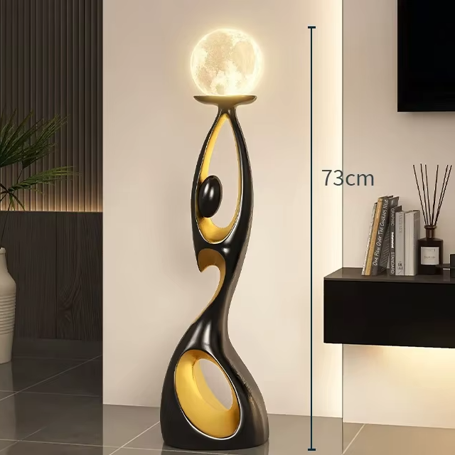 Lunar Embrace Sculptural Floor Lamp