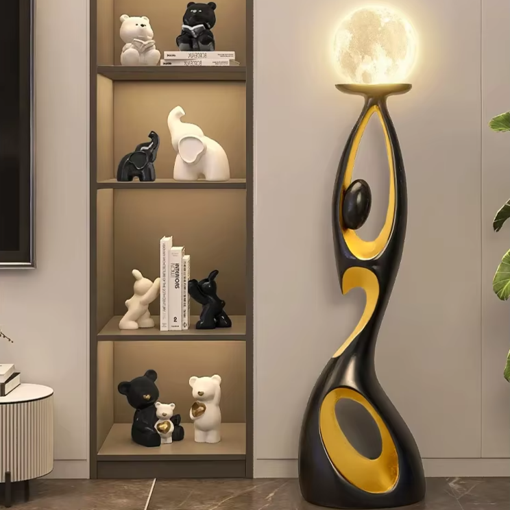 Lunar Embrace Sculptural Floor Lamp