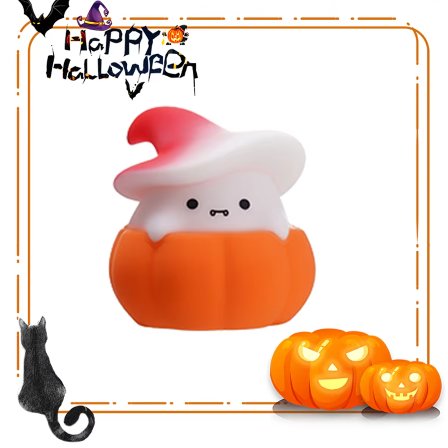 Spooky-Cute Pumpkin Ghost Nightlight