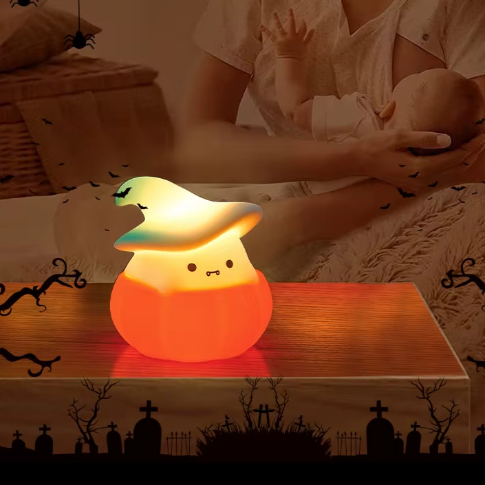 Spooky-Cute Pumpkin Ghost Nightlight