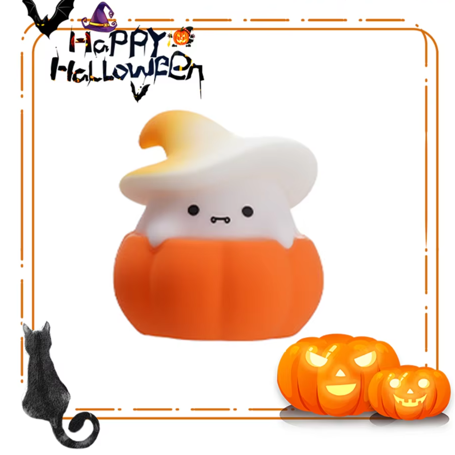 Spooky-Cute Pumpkin Ghost Nightlight
