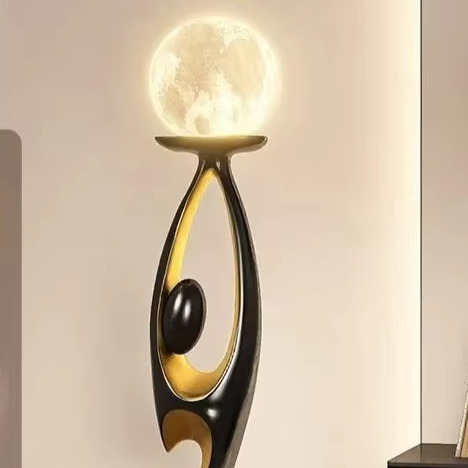 Lunar Embrace Sculptural Floor Lamp