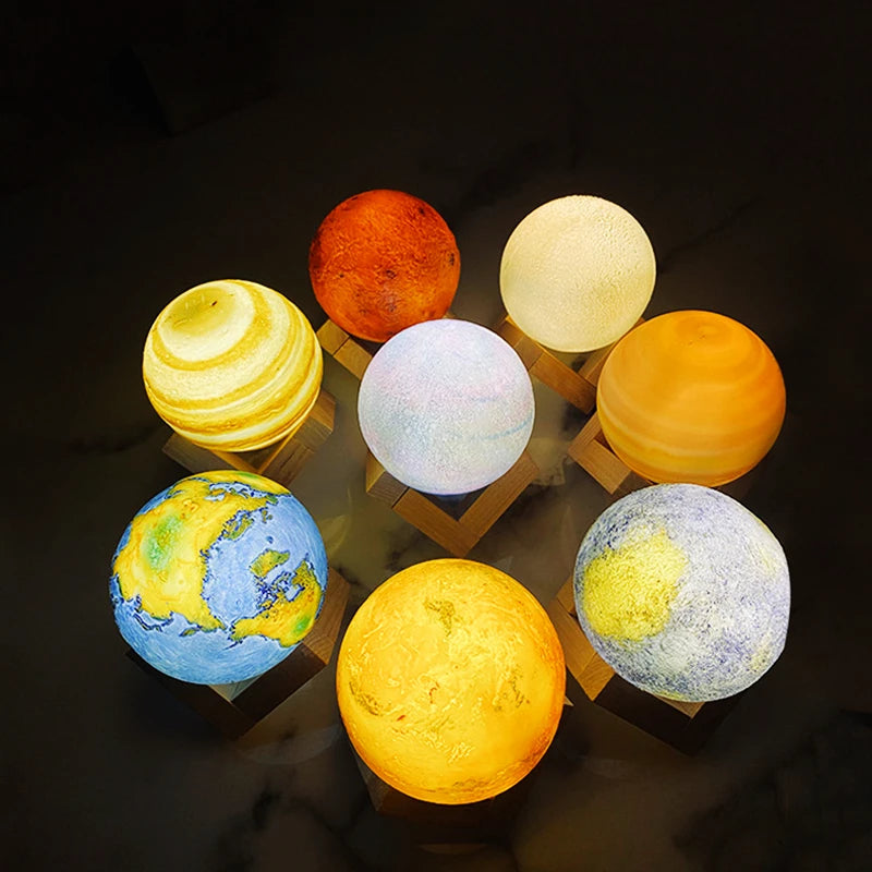 Moon Night Light Rechargeable Touch Control design detail view