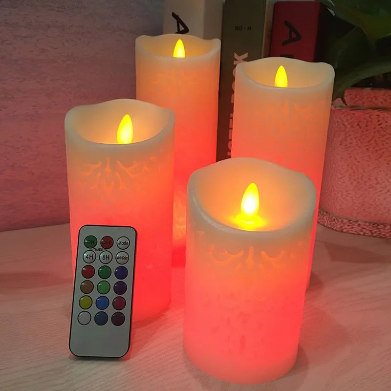 LED Candle Light Color-Changing Remote Control shown as soft ambient home lighting