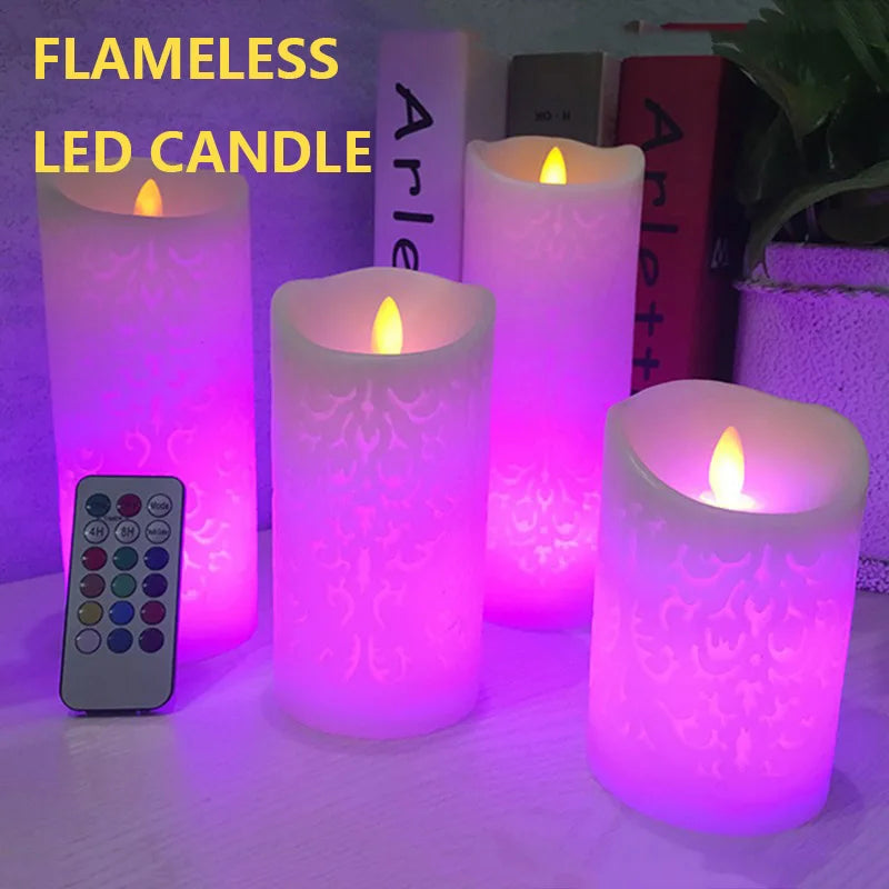 LED Candle Light Color-Changing Remote Control for soft bedroom ambience