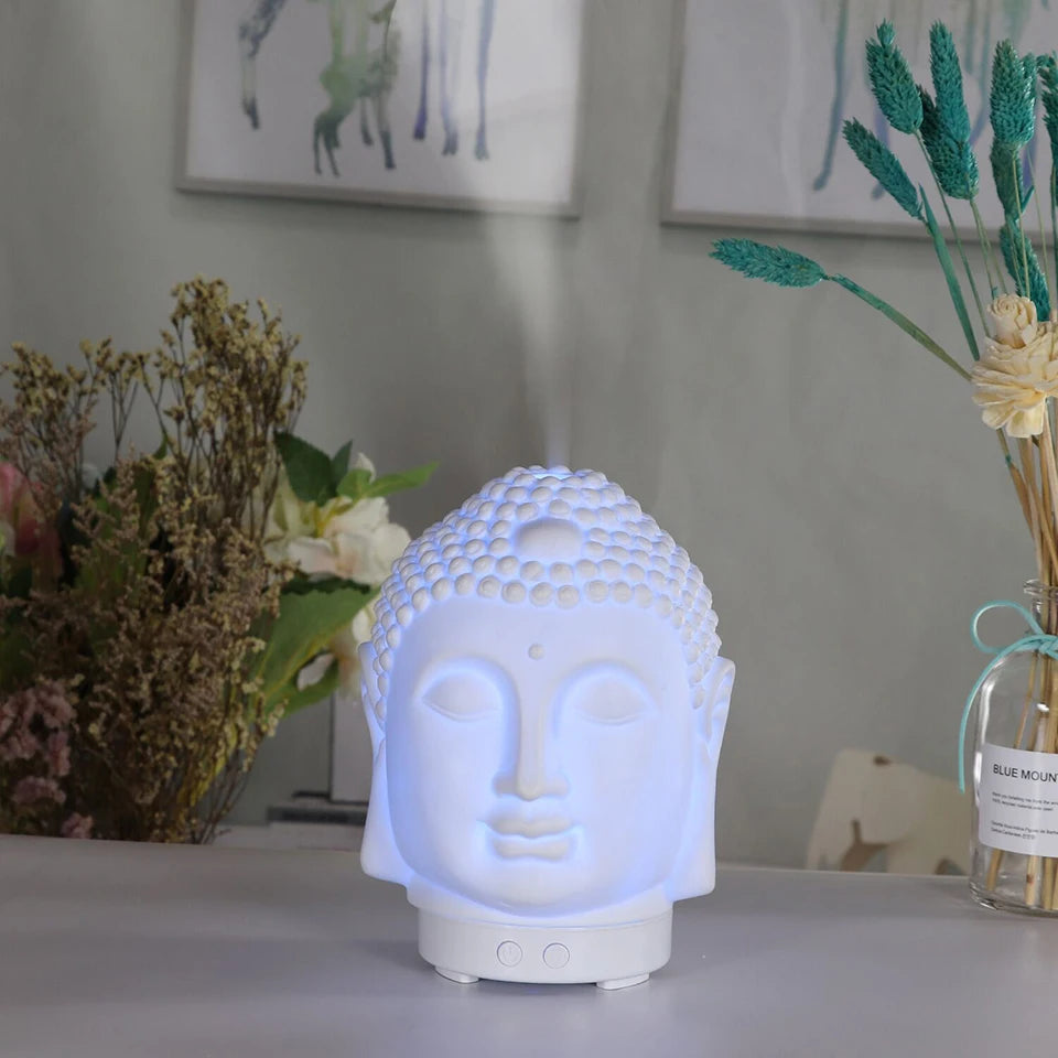 Wood Humidifier Night Light Color-Changing Remote Control lifestyle product view