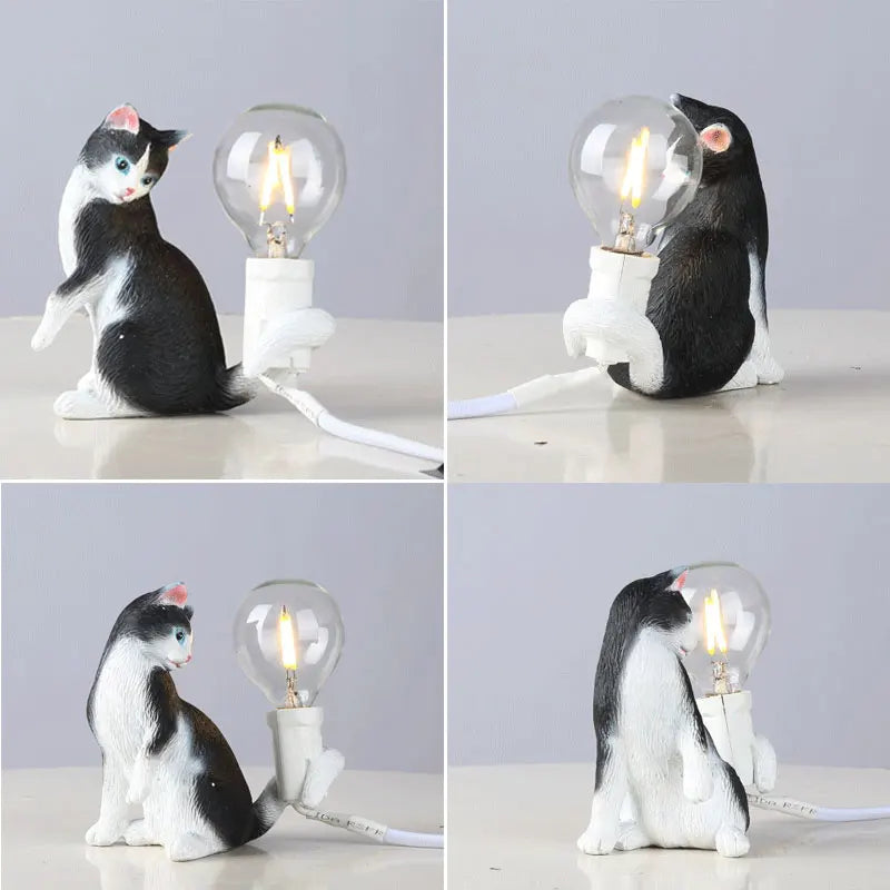 Cat Lamp Table Lamp shown as soft ambient home lighting