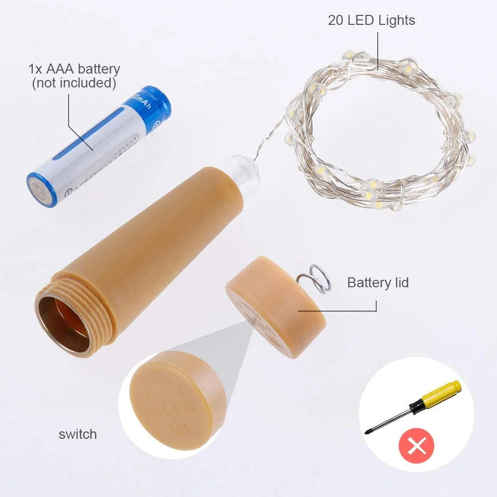 Lantern String Lights Battery shown as soft ambient home lighting