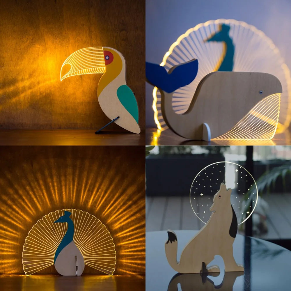 Whale Wood Ambient Light for cozy home ambience