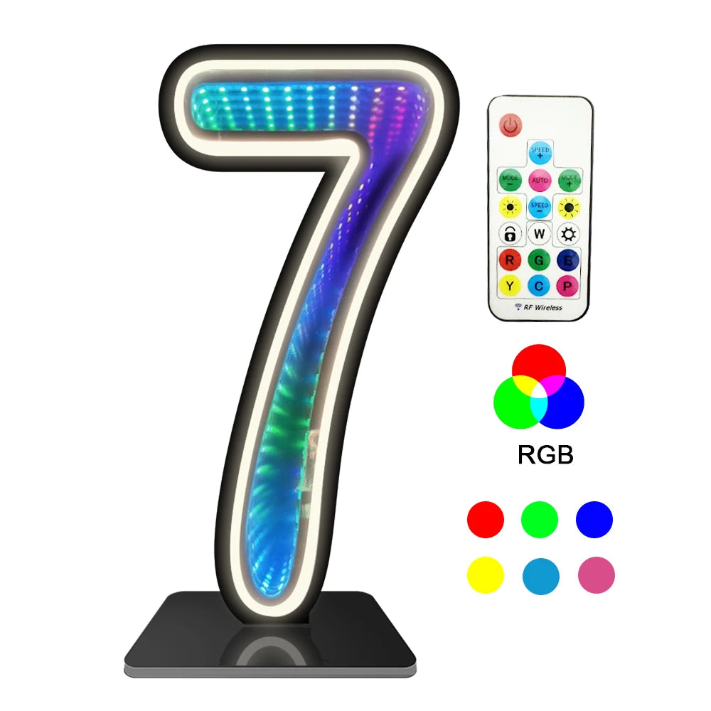 InfinityGlow RGB Number Light
