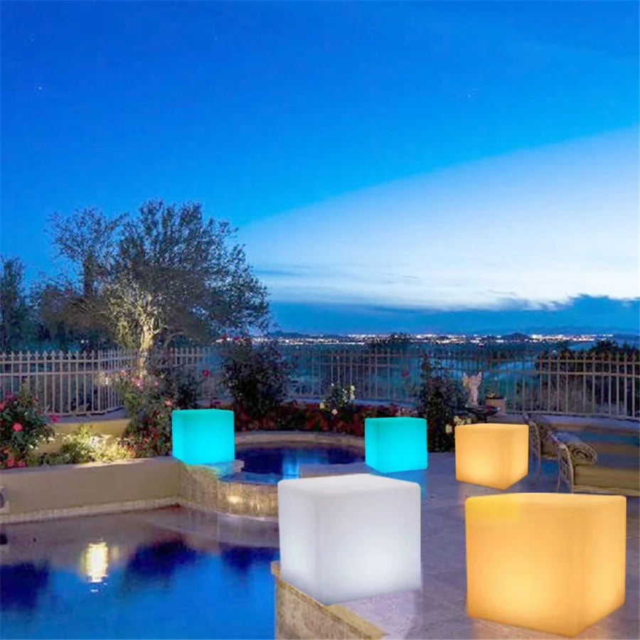 RGB Glow Cube Nightlight - For Outdoor or Indoor Use