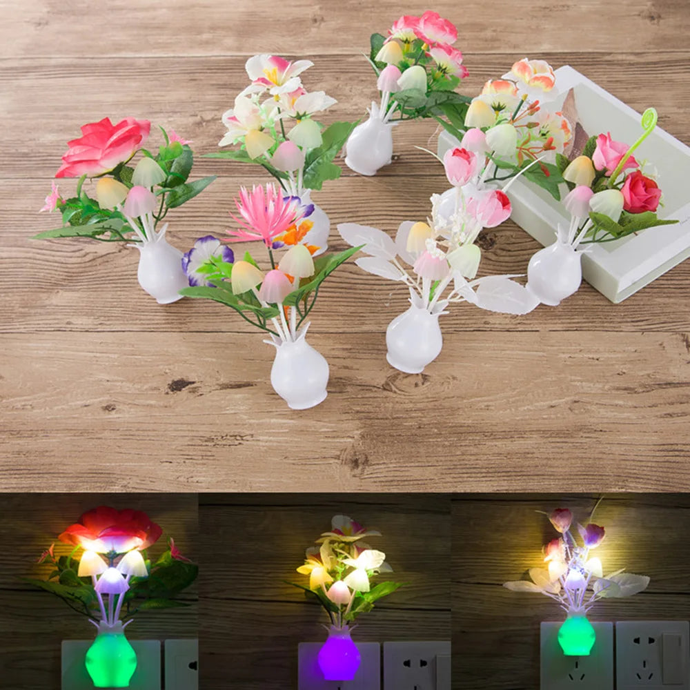 Mushroom Flower Bouquet Plug-In Nightlight