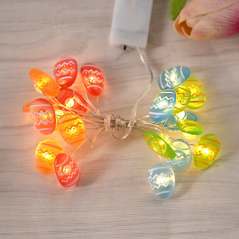 Easter Bunny, Egg & Carrot LED Fairy String Lights