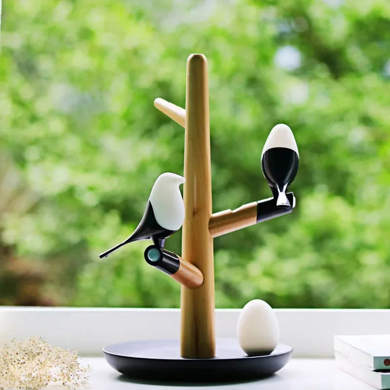 Egg Night Light USB for nursery or kids room decor, in 2 birds and 1 egg, 2 birds and 2 eggs A, or 1 bird and base