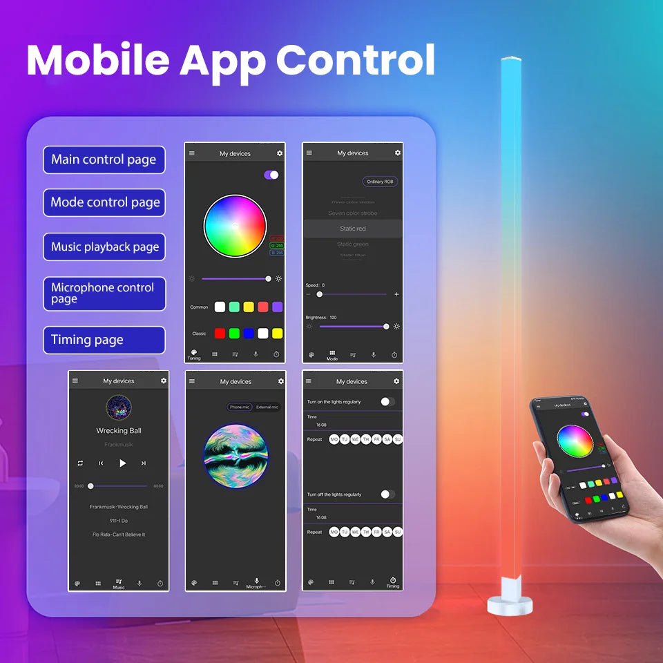 LUMINA BEAM – Smart RGB Floor & Table Lamp with Music Sync