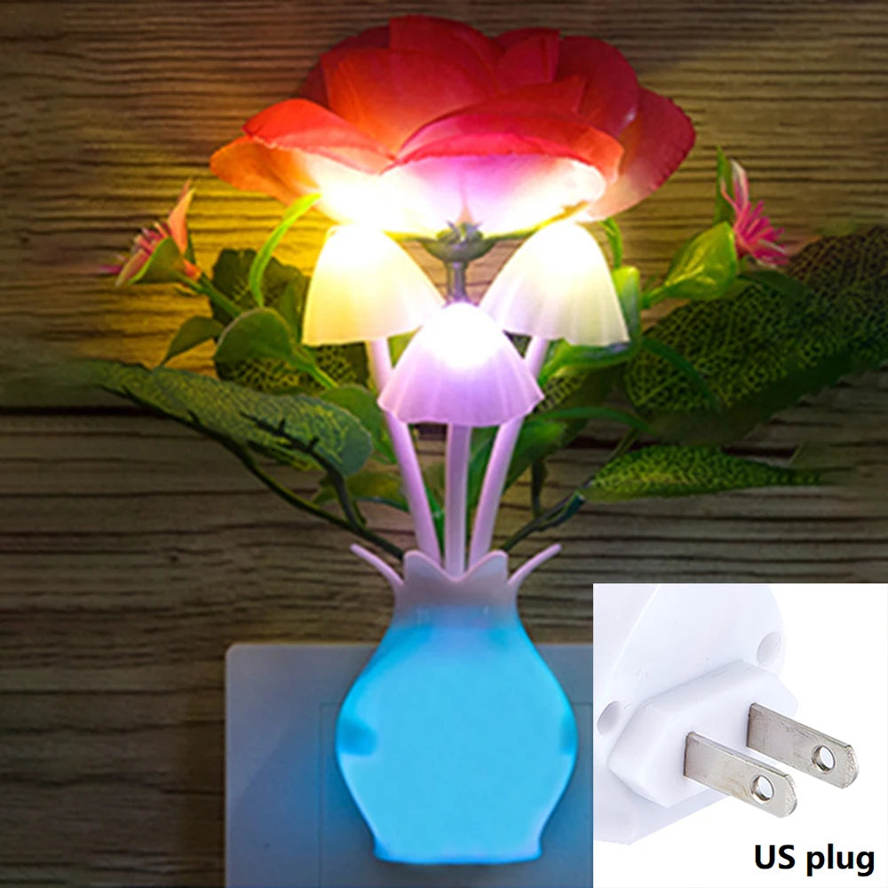 Mushroom Flower Bouquet Plug-In Nightlight