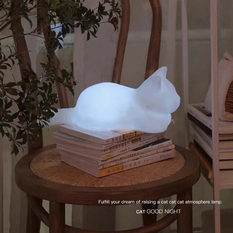 Animal Cute Sleep Bedside Table Lamp USB shown as soft ambient home lighting