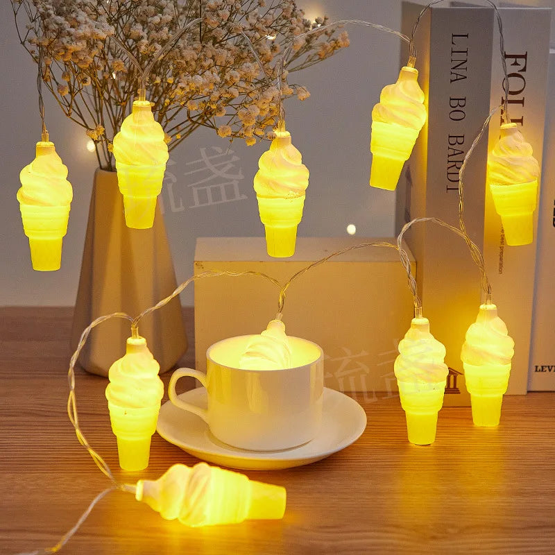 Ice Cream Cone String Lights