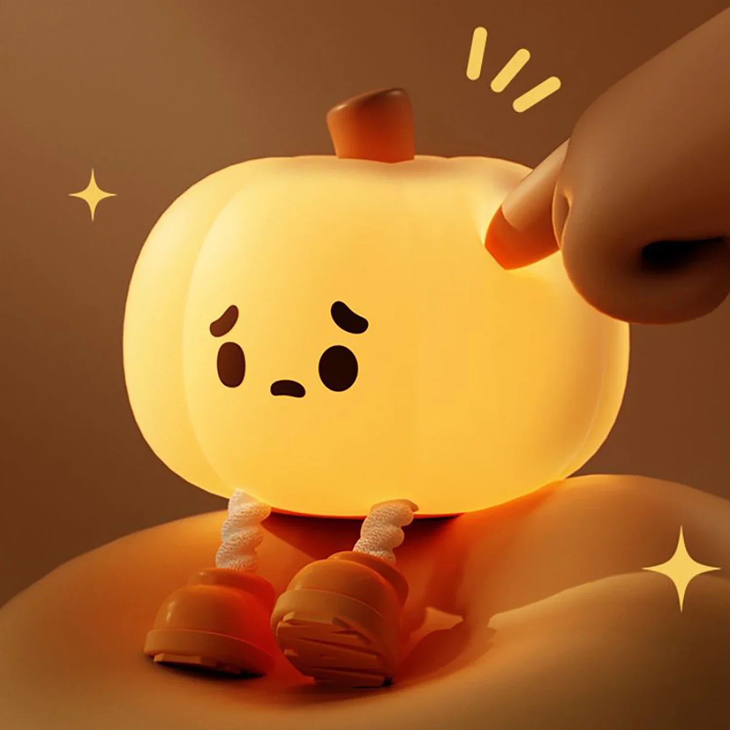 Sad Pumpkin Silicone Nightlight
