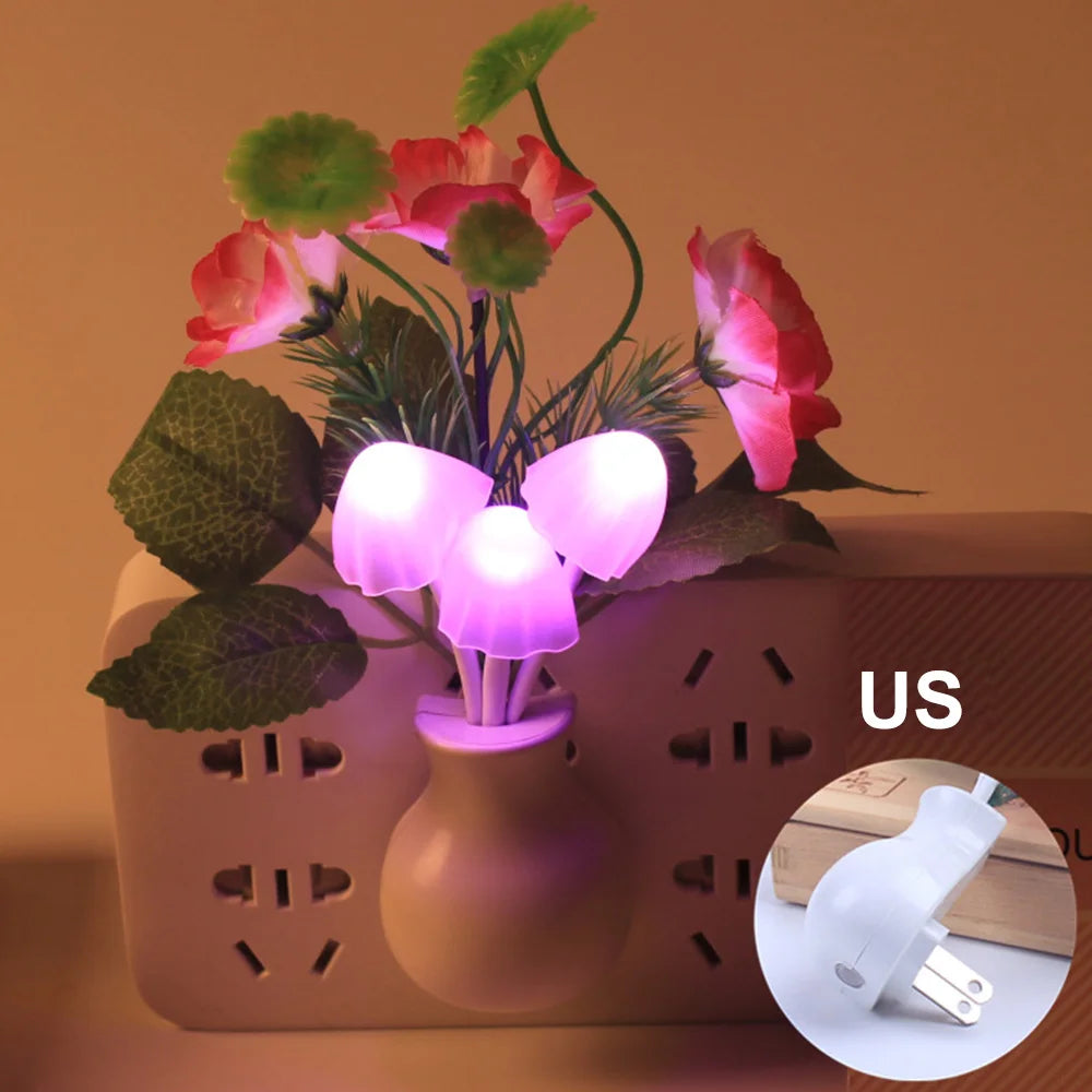 Mushroom Flower Bouquet Plug-In Nightlight