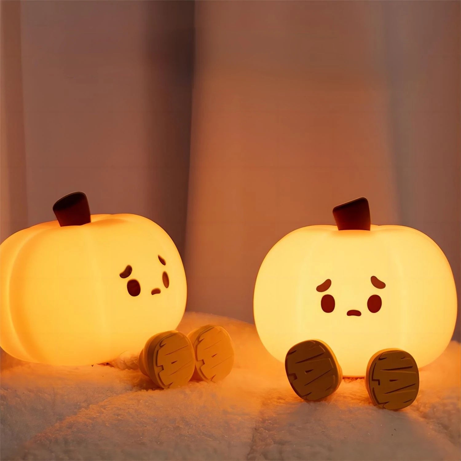 Sad Pumpkin Silicone Nightlight
