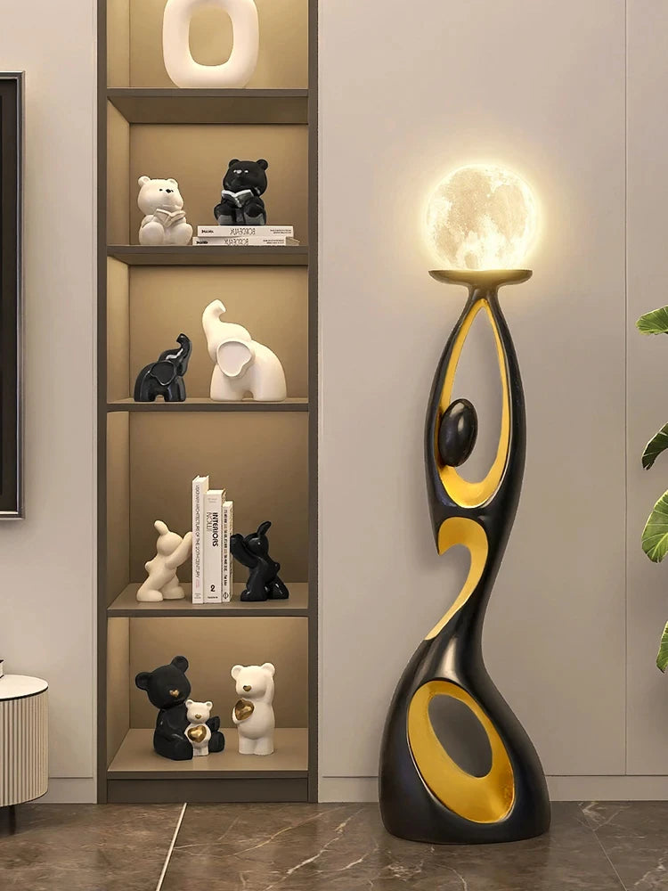 Lunar Embrace Sculptural Floor Lamp