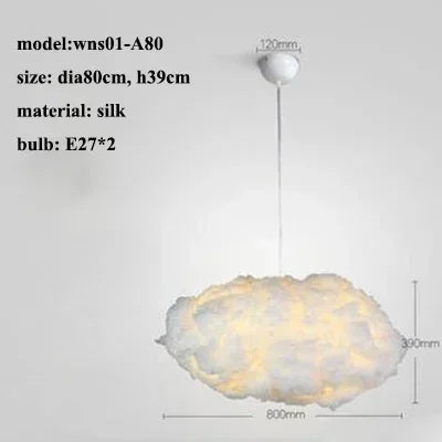 Nordic Cloud Pendant Lamp – Floating Atmosphere Light for Ceiling