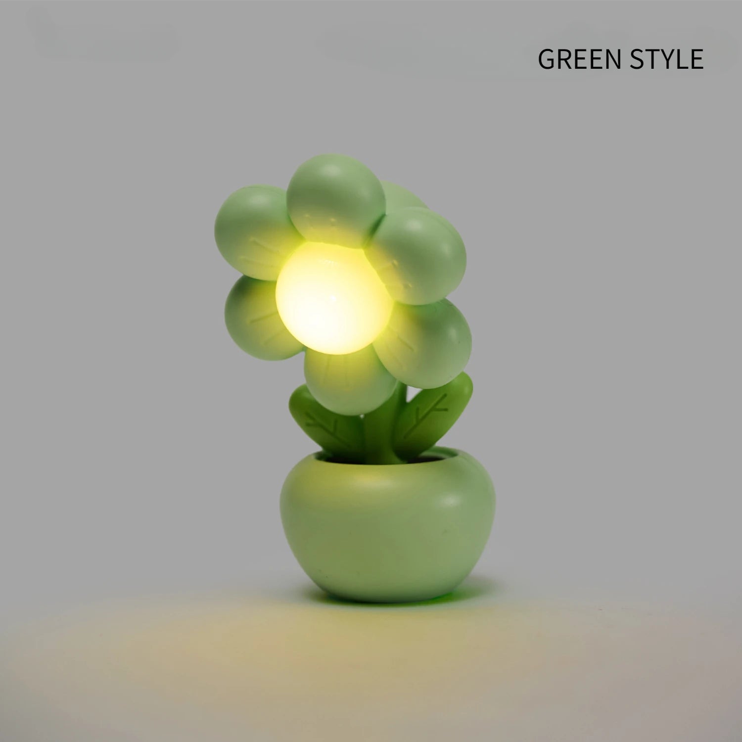 Mini Floral Potted Bedside Table Lamp lifestyle product view