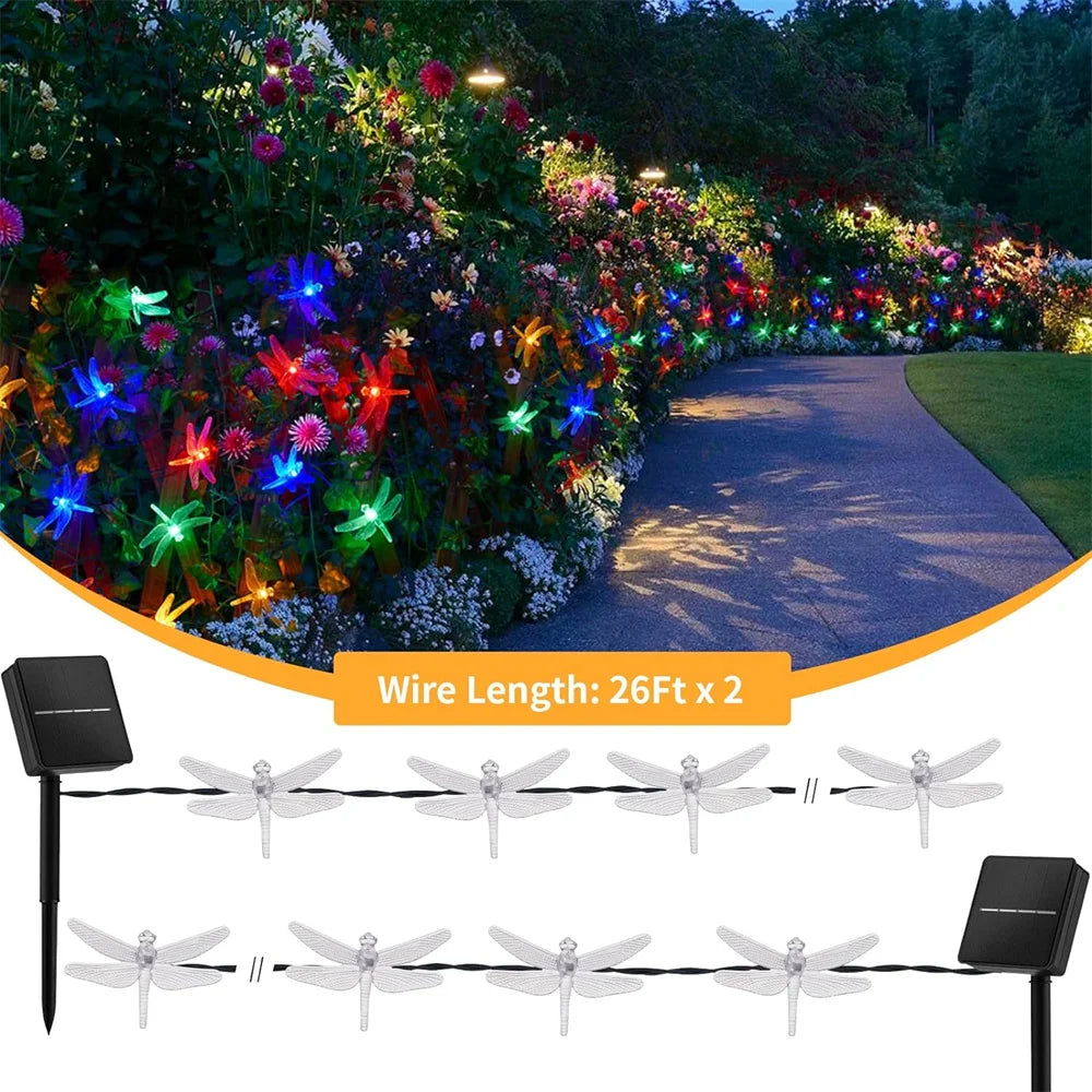 Solar Dragonfly String Lights