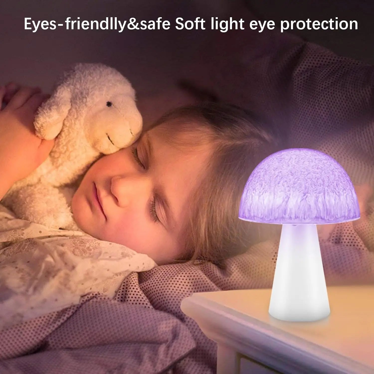 RGB Mushroom Night Light – Remote-Controlled LED Table Lamp