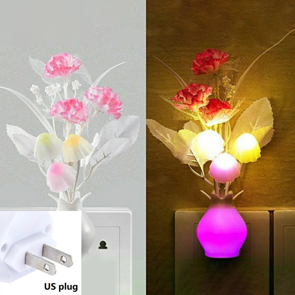 Mushroom Flower Bouquet Plug-In Nightlight