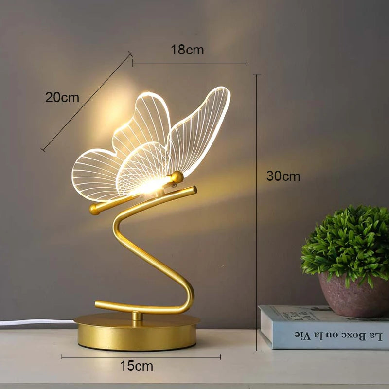 Nordic Butterfly Dimmable Desk Lamp Remote Control lifestyle product view