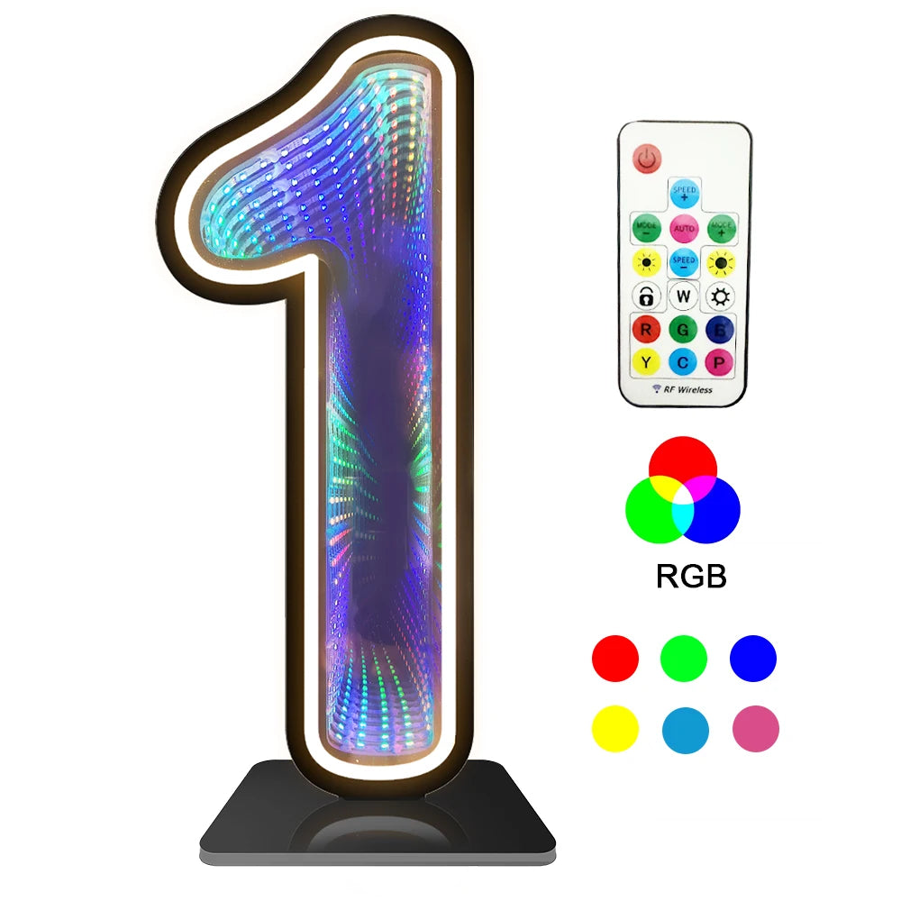 InfinityGlow RGB Number Light