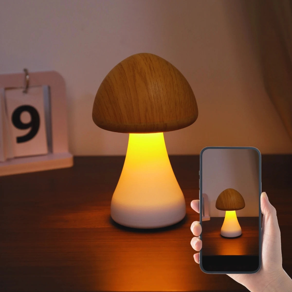 Rechargeable Mushroom Night Light – Touch-Controlled LED Table Lamp