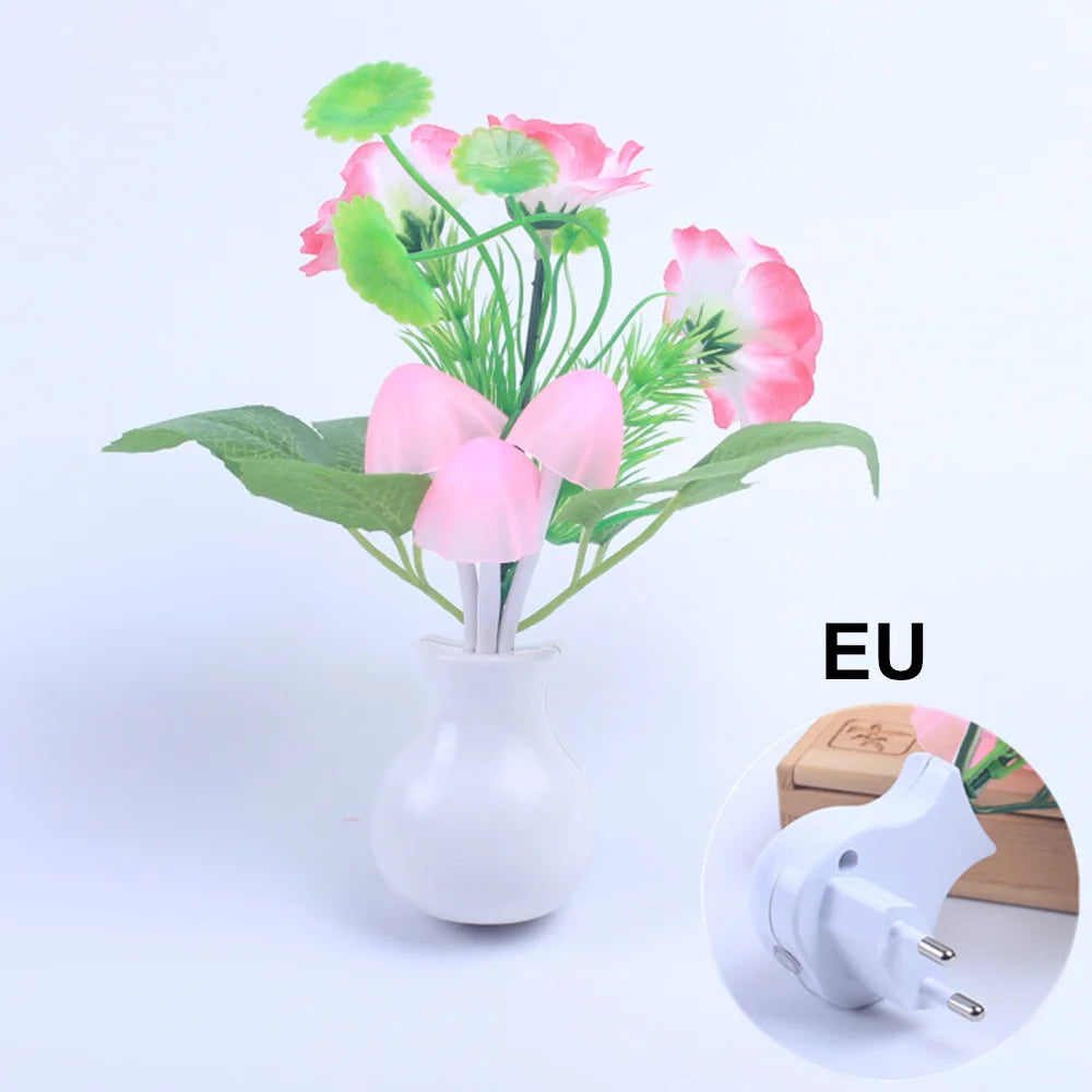 Mushroom Flower Bouquet Plug-In Nightlight