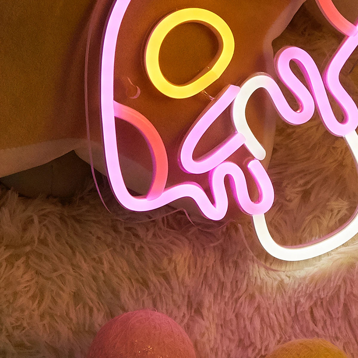 Melting Mushroom Pink LED Neon Wall Light – Dripping Psychedelic Glow