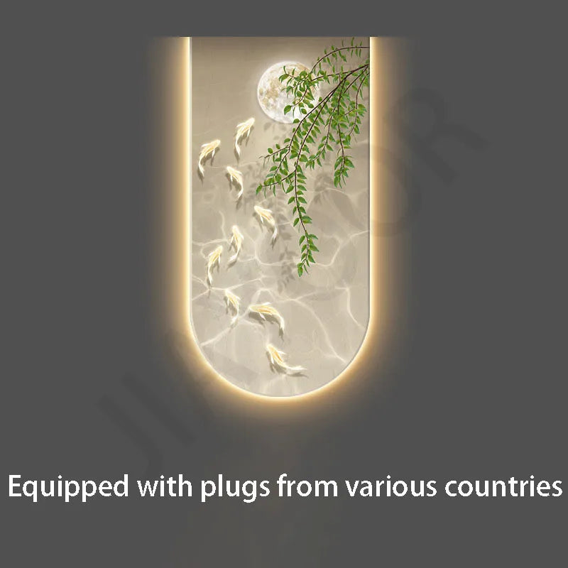 Landscape Fish Entrance Wall Light Dimmable variant product view