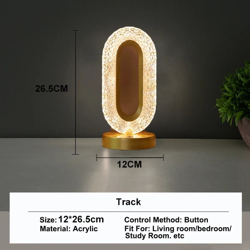 Rechargeable Glowing Crystal USB Nightlight