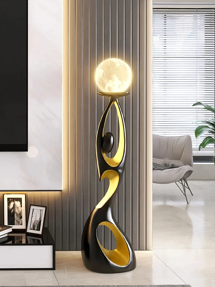 Lunar Embrace Sculptural Floor Lamp
