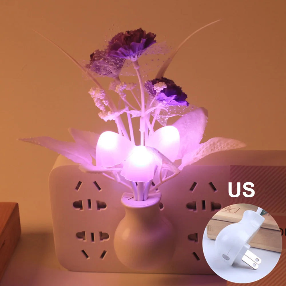 Mushroom Flower Bouquet Plug-In Nightlight