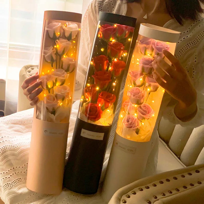 Flower Rose Ambient Light for cozy home ambience, in PURPLE, Pink, or Red