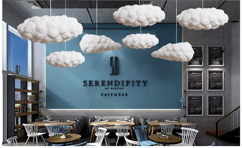 Nordic Cloud Pendant Lamp – Floating Atmosphere Light for Ceiling