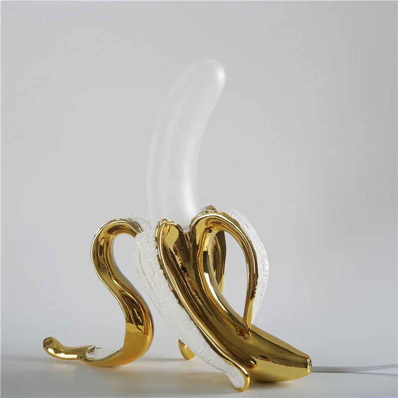 Nordic Modern Banana Led Night Lights Living Room Decoration GlassTable Lamps Bedroom Bedside Desk Lamp Home Decor Light Fixture