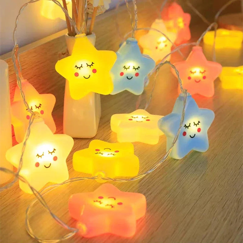 Star Garland LED String Lights – USB or Battery Powered Indoor & Outdoor Fairy Lights