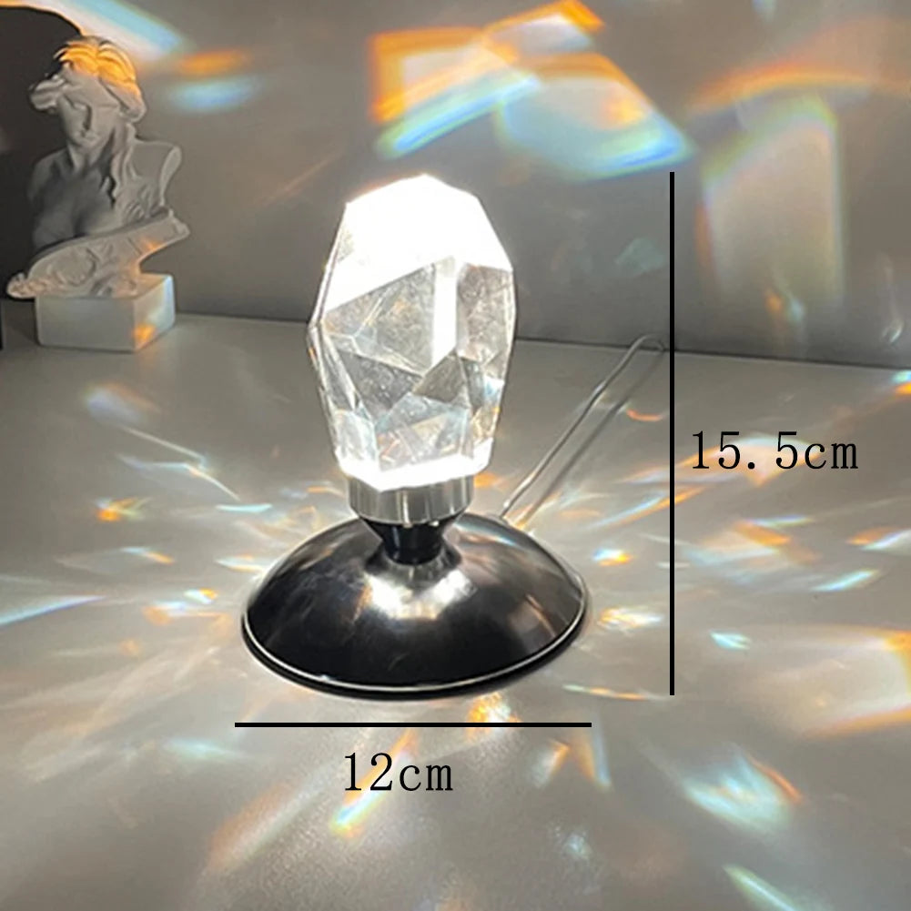 Stone Crystal Lamp Color-Changing Remote Control decorative lighting detail