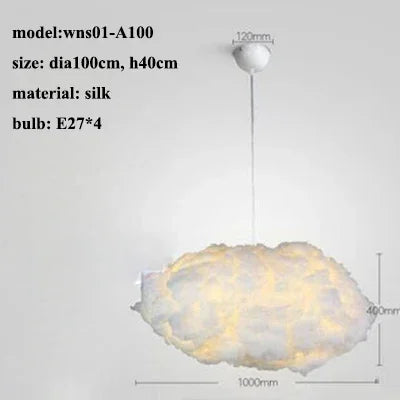 Nordic Cloud Pendant Lamp – Floating Atmosphere Light for Ceiling