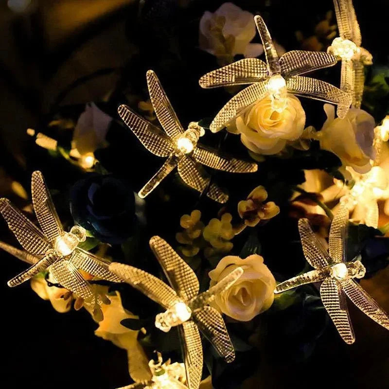 Solar Dragonfly String Lights