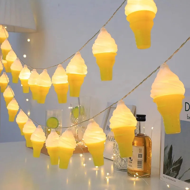 Ice Cream Cone String Lights