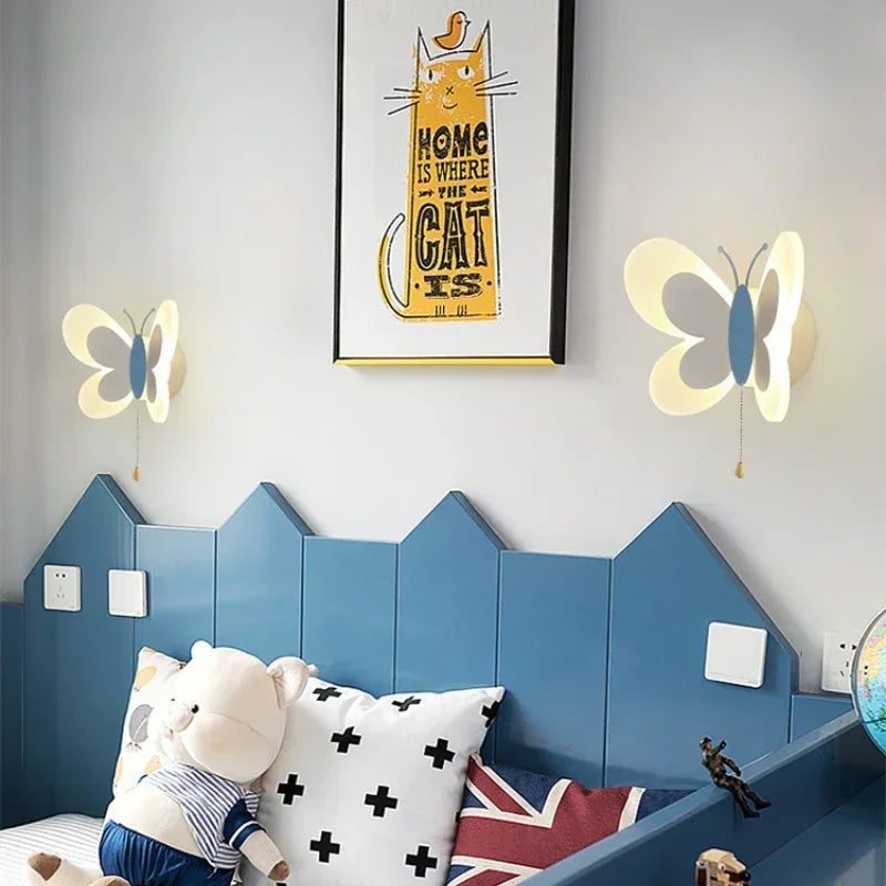 Butterfly Nordic Children Wall Light design detail view